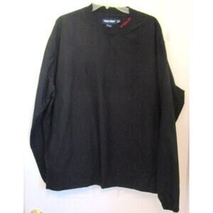 Ralph Lauren Polo Golf Jacket Pullover Black Zipped Pockets Lined Size XL